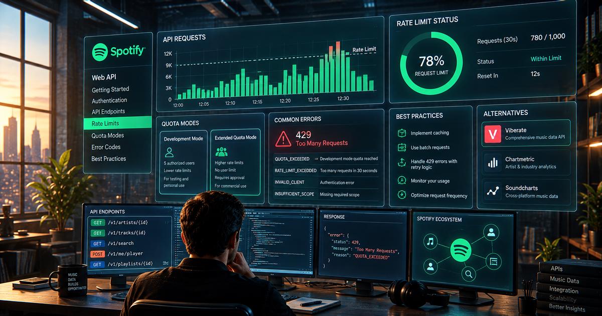 Spotify API Rate Limits Explained: Limits, Errors and Alternatives