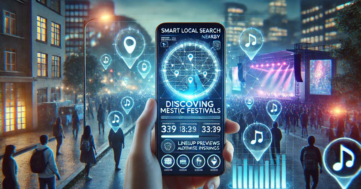 Upcoming music festivals near me: smart search tool