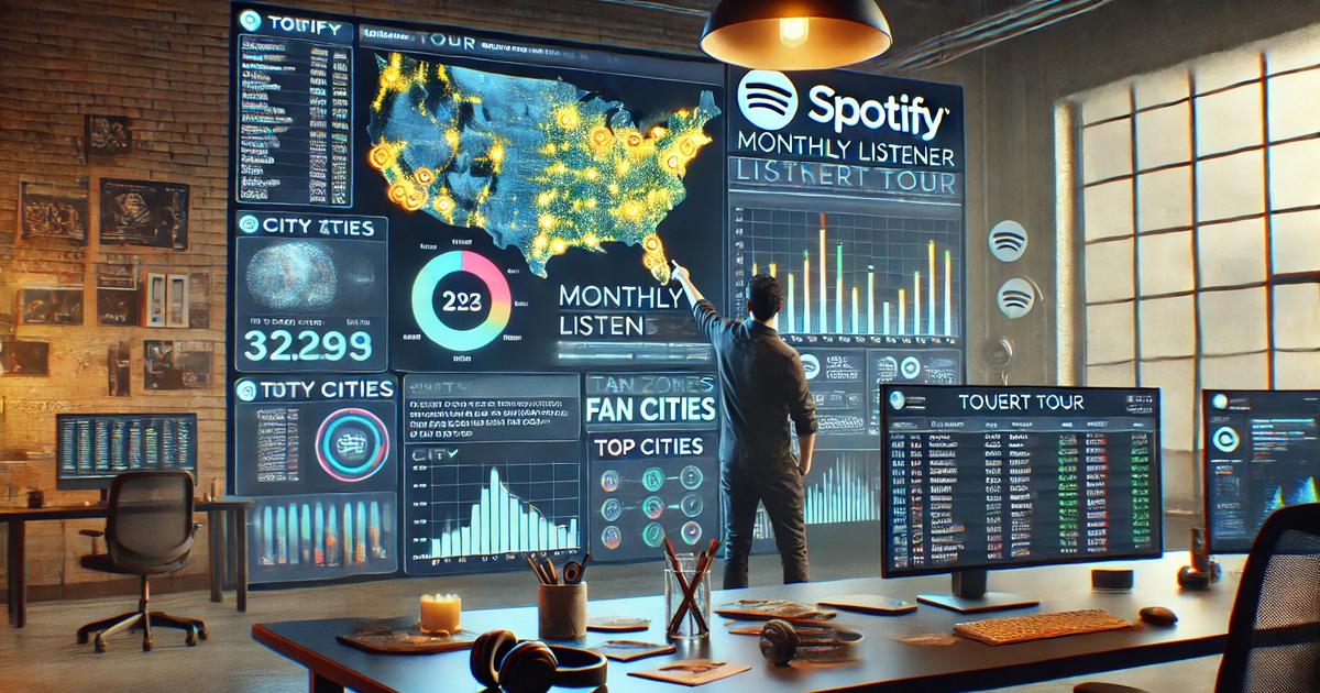 Use Spotify monthly listeners to plan your next tour